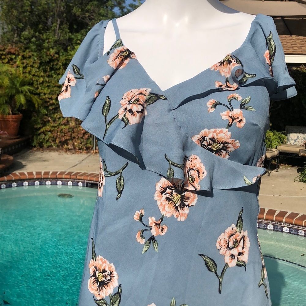 Mimi Chica Asymmetrical Ruffle Dress Size XS - Picture 4 of 12